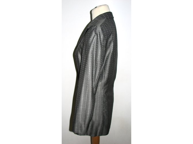 Escada blazer di seta e lana Grigio - vista 4