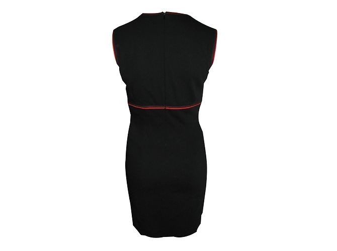 Escada Margaretha Ley Kollektion Kleid Schwarz Rot - Ansicht 2