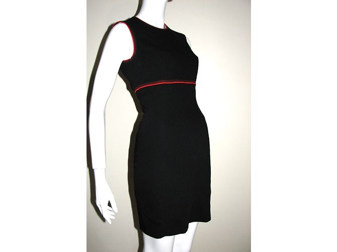 Escada Margaretha Ley Kollektion Kleid Schwarz Rot - Ansicht 3