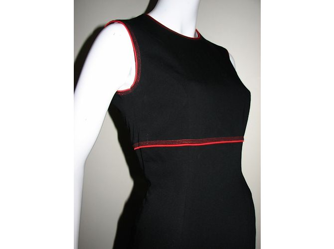 Escada Margaretha Ley Kollektion Kleid Schwarz Rot - Ansicht 4