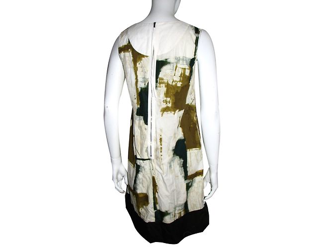 Vestido de algodão Vera Wang estampado com strass Multicor - vista 2