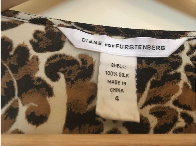 Abito Martina in seta Diane Von Furstenberg marrone multicolore - vista 4