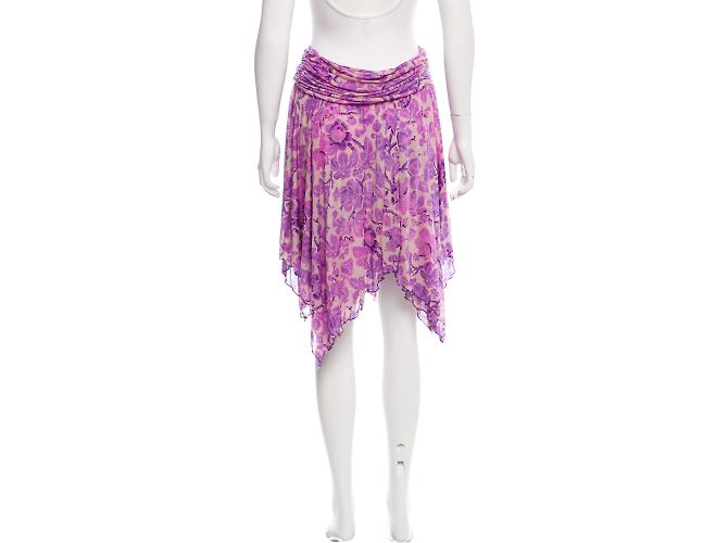 Diane Von Furstenberg Falda Elma asimétrica DvF Rosa Multicolor - vista 3