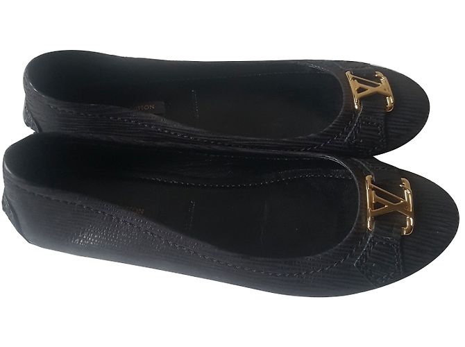Bailarinas Louis Vuitton Oxford T37it Negro - vista 2