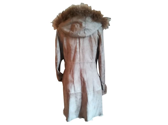 Autre Marque Rabbit fur coat eggshell - view 2