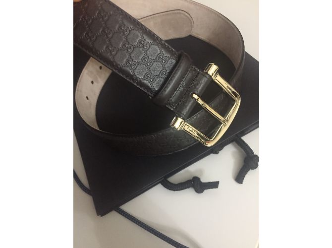Monogramm Gucci Frau Gürtel Schokolade - Ansicht 3