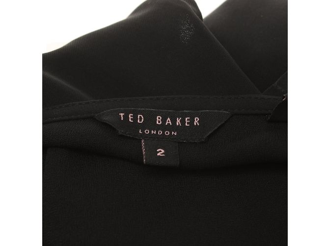 Abito Ted Baker in seta nera con ricami di perle e strass Nero Argento - vista 4