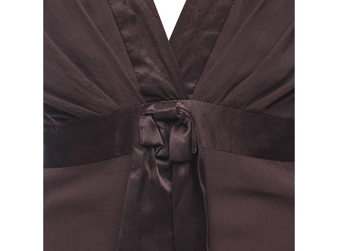Vestido Ted Baker de chiffon de seda chocolate - vista 4
