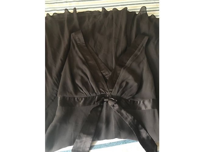 Vestido Ted Baker de chiffon de seda chocolate - vista 5