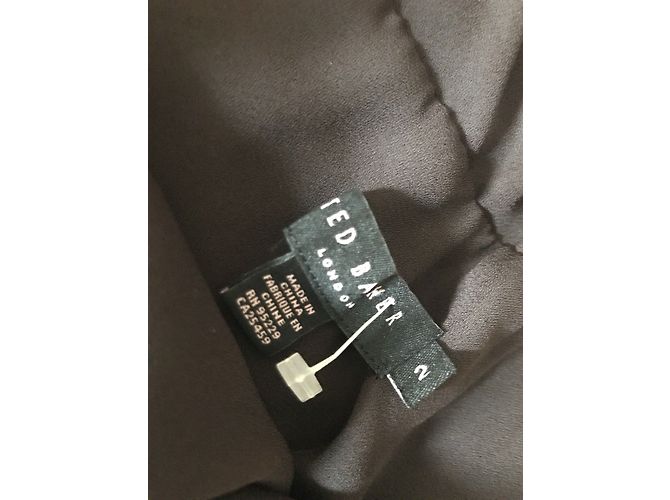 Vestido Ted Baker de chiffon de seda chocolate - vista 6