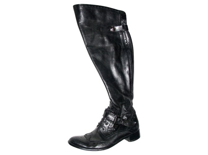 Russell & Bromley Overknee- oder Chevalier-Stiefel Schwarz - Ansicht 2