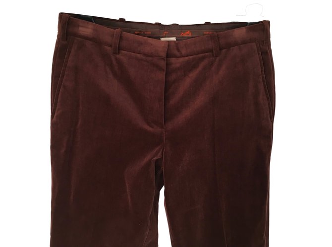 Hermès terciopelo Marrón oscuro - vista 2