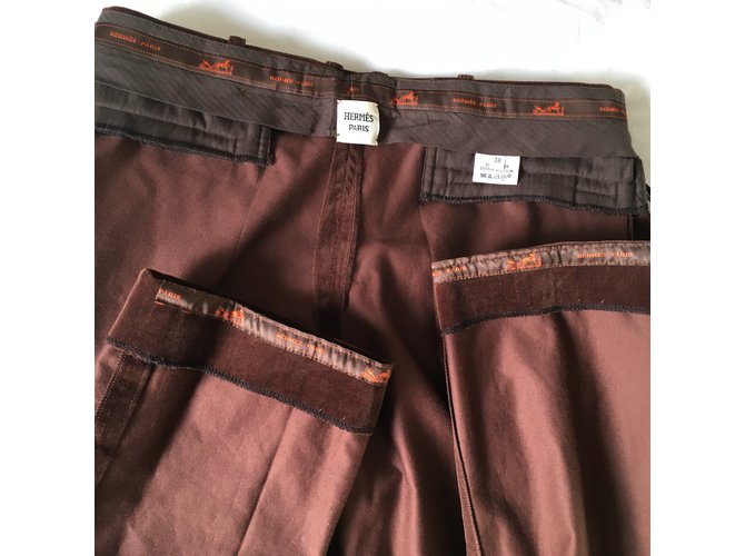 Hermès terciopelo Marrón oscuro - vista 3