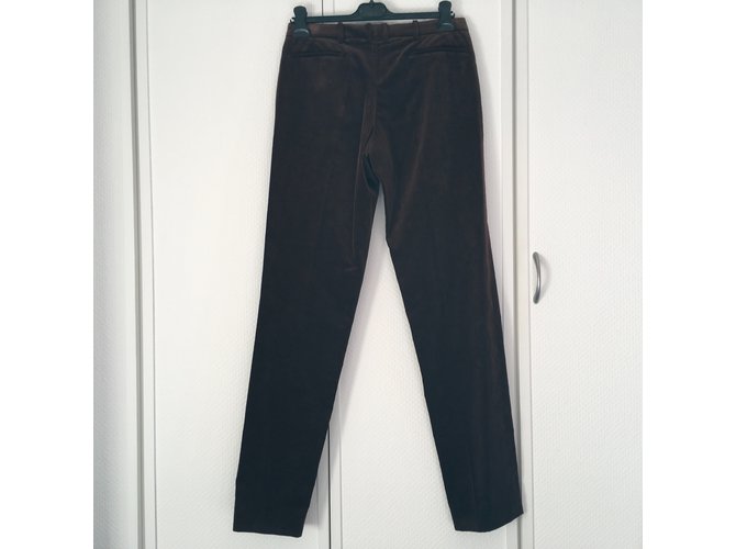 Hermès terciopelo Marrón oscuro - vista 4