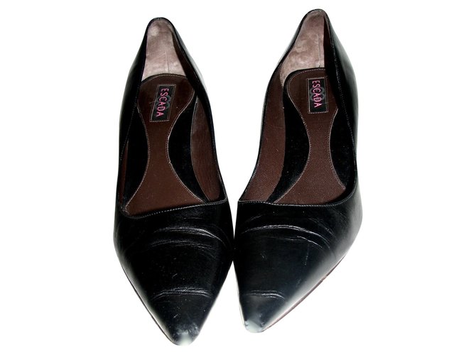 Escada Pumps mit extravaganter Ferse Schwarz - Ansicht 4