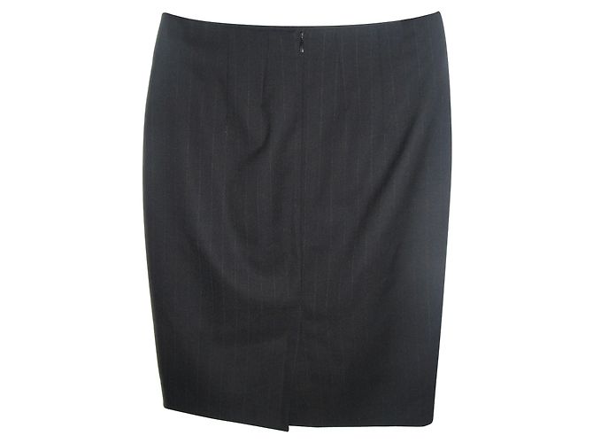 Falda lápiz Hugo Boss Vilina lana gris oscuro Gris antracita - vista 2