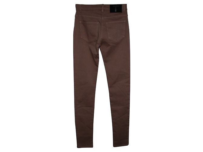 Jeans Skinny T By Alexander Wang Marrón Denim Castaño - vista 2