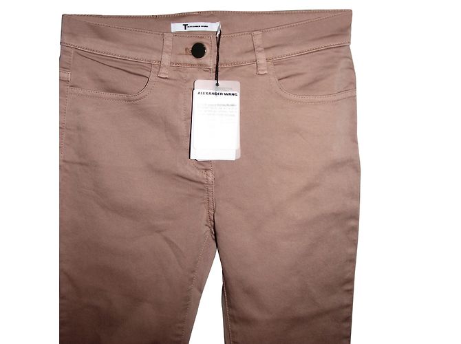 Jeans Skinny T By Alexander Wang Marrón Denim Castaño - vista 4