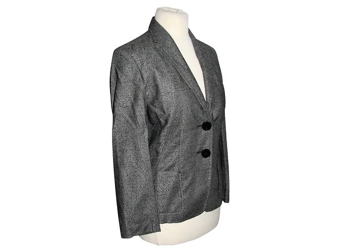 Blazer René Lezard Cinza de Lã e Seda - vista 2