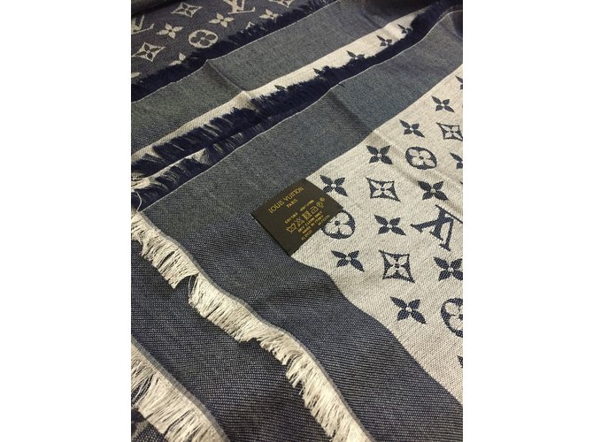 Louis Vuitton chal Azul - vista 4