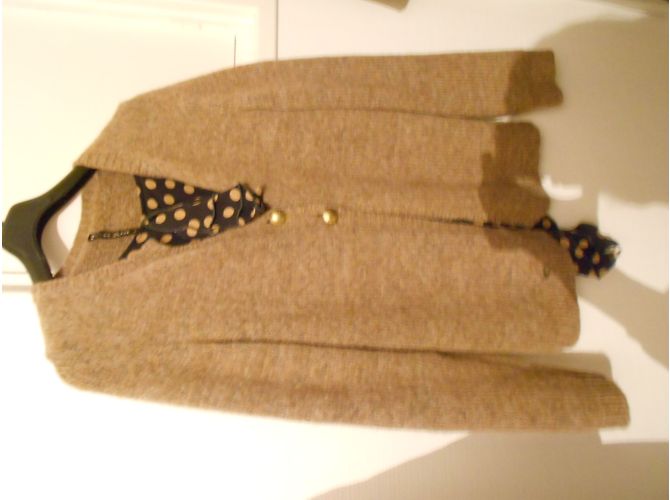 Autre Marque Weste mit beige und beige gepunkteter Bluse auf schwarz Größe 4 it oder 40 fr - Ansicht 6