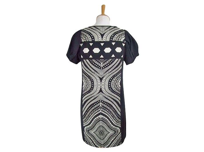 Tibi Vestido de seda blanco y negro - vista 2