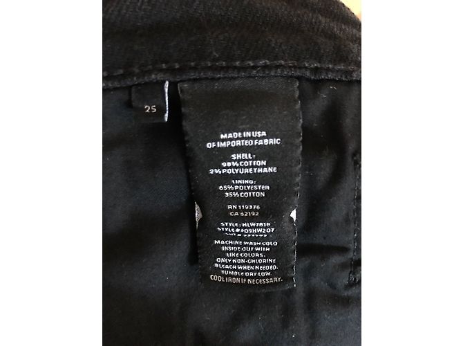 Helmut Lang Skinny Jeans Schwarz Hohe Taille - Ansicht 3