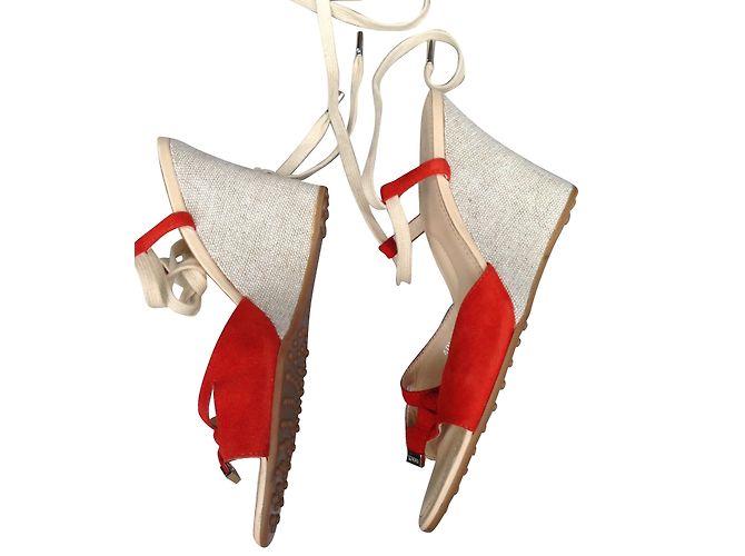 Cuñas Tod's de gamuza rojas Talla 40.5 - vista 2