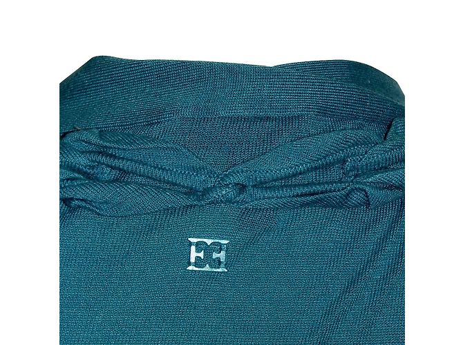 Escada Strickjacke aus Wolle und Seide Türkis - Ansicht 4