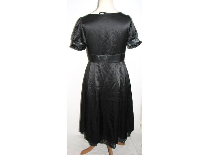 Marc by Marc Jacobs Seidenkleid mit Spitze Schwarz - Ansicht 3