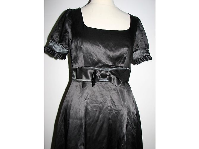 Marc by Marc Jacobs Seidenkleid mit Spitze Schwarz - Ansicht 4