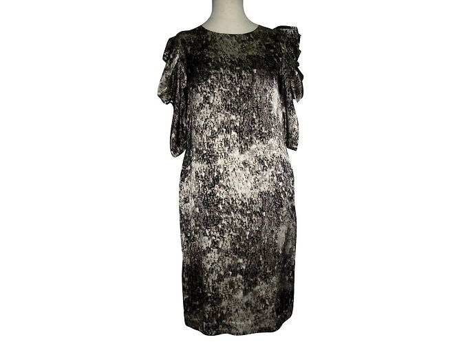 Vestido de seda Day Birger & Mikkelsen Dragonsleeve Arena Bronce - vista 2