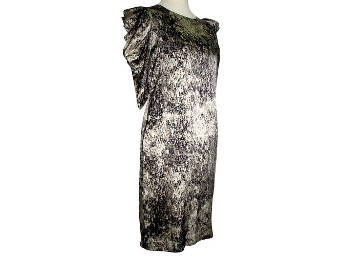 Vestido de seda Day Birger & Mikkelsen Dragonsleeve Arena Bronce - vista 3