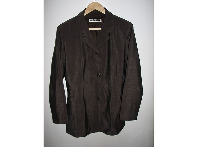 Blazer Jil Sander castanho de lã e mohair Marrom - vista 4