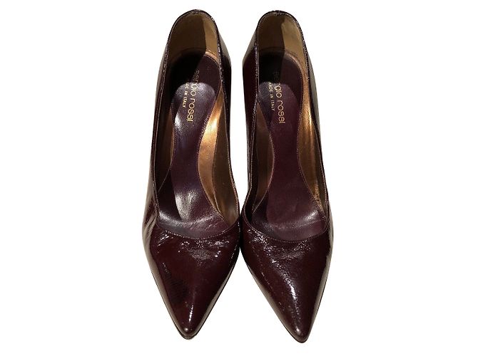 Décolleté Sergio Rossi Godiva Bordeaux Vernice Bordò - vista 2