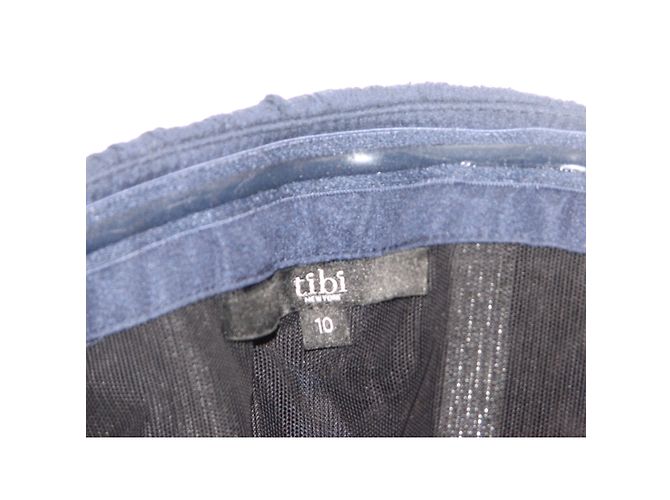 Tibi Trägerloses Cocktailkleid Marineblau - Ansicht 3