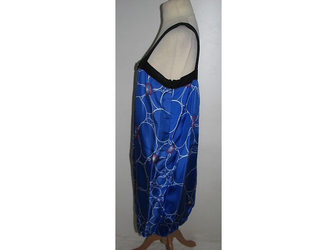 Vestido de seda Tibi azul real - vista 4