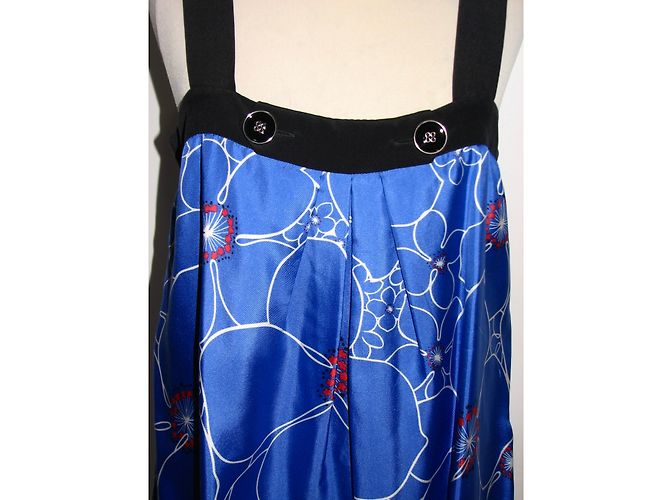 Vestido de seda Tibi azul real - vista 6