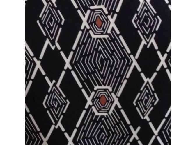 Tibi Kleid aus Wollseide Braun Schwarz Weiß - Ansicht 3