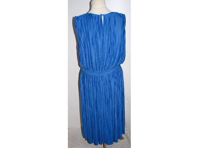 Vestido Tibi azul plisado de viscosa - vista 3