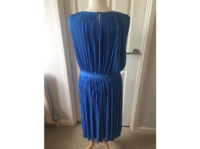 Vestido Tibi azul plisado de viscosa - vista 7