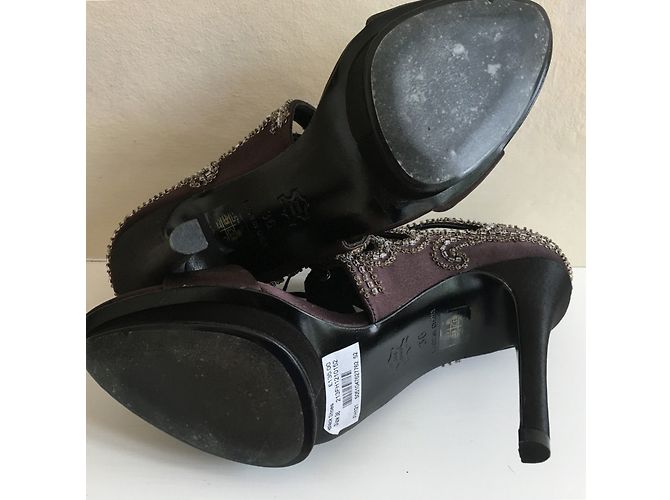 Karen Millen Abends verkrustete Sandalen Schokolade - Ansicht 3