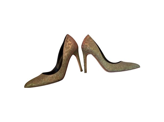 Rupert Sanderson Malory Leopard Gold Shimmer Pumps Metallisch - Ansicht 2
