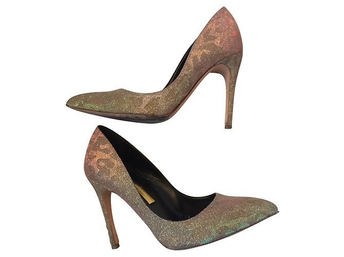 Rupert Sanderson Malory Leopard Gold Shimmer Pumps Metallisch - Ansicht 3