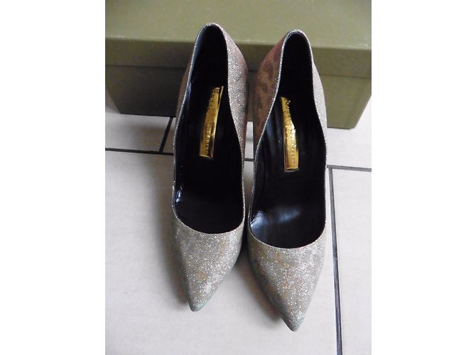 Rupert Sanderson Malory Leopard Gold Shimmer Pumps Metallisch - Ansicht 6