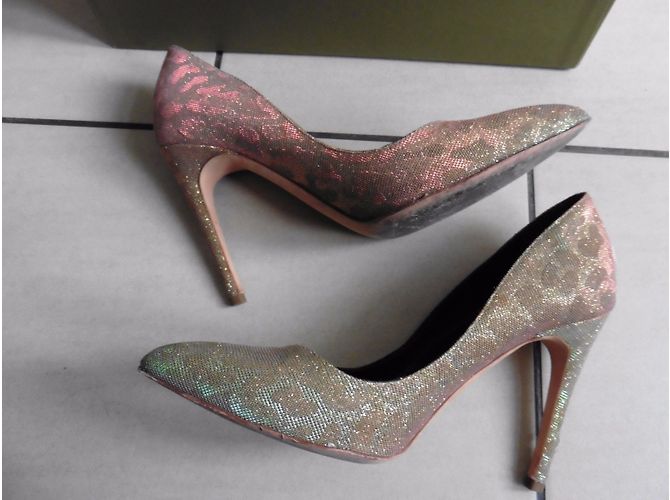 Rupert Sanderson Malory Leopard Gold Shimmer Pumps Metallisch - Ansicht 7