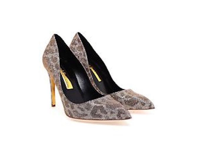 Rupert Sanderson Malory Leopard Gold Shimmer Pumps Metallisch - Ansicht 8