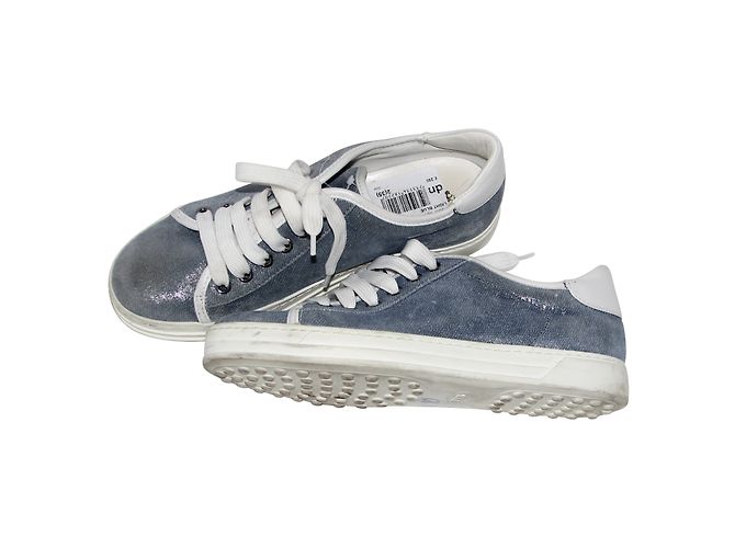 Tod's Turnschuhe Hellblau Metallic mit Glitzer Metallisch - Ansicht 2