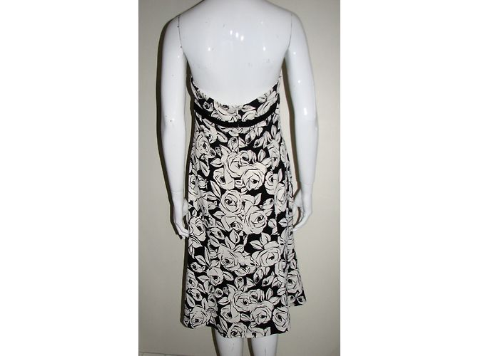 Escada Seidenkleid Neckholder schwarz weiß - Ansicht 4