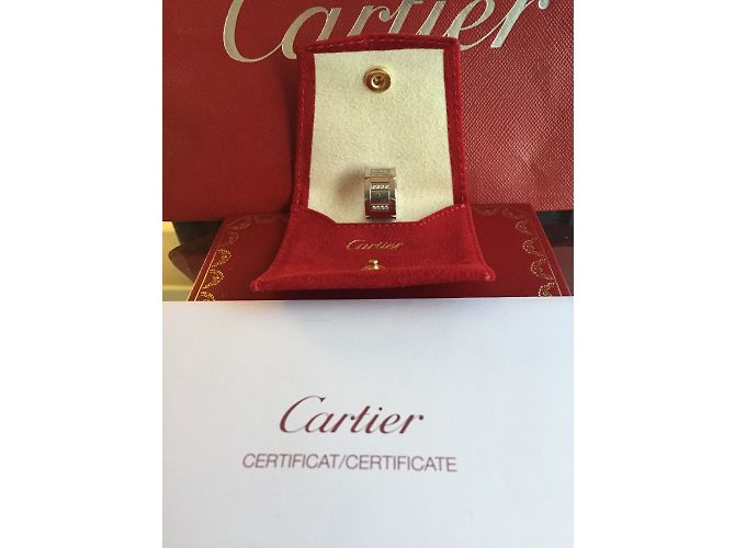 Anello Cartier Tank con diamanti in oro bianco Argento - vista 5